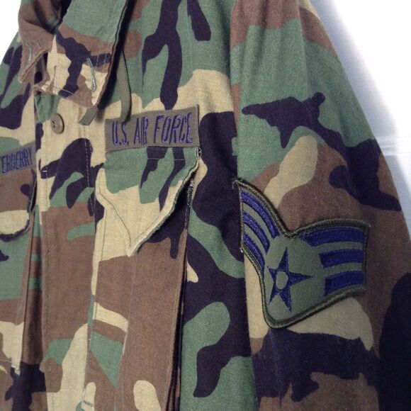 Vtg US Military M65 Jacket Men Med Regular Woodland Camo Field Coat Cold Weather - Picture 6 of 9